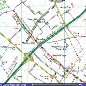 Fleam Dyke - Ordnance Survey